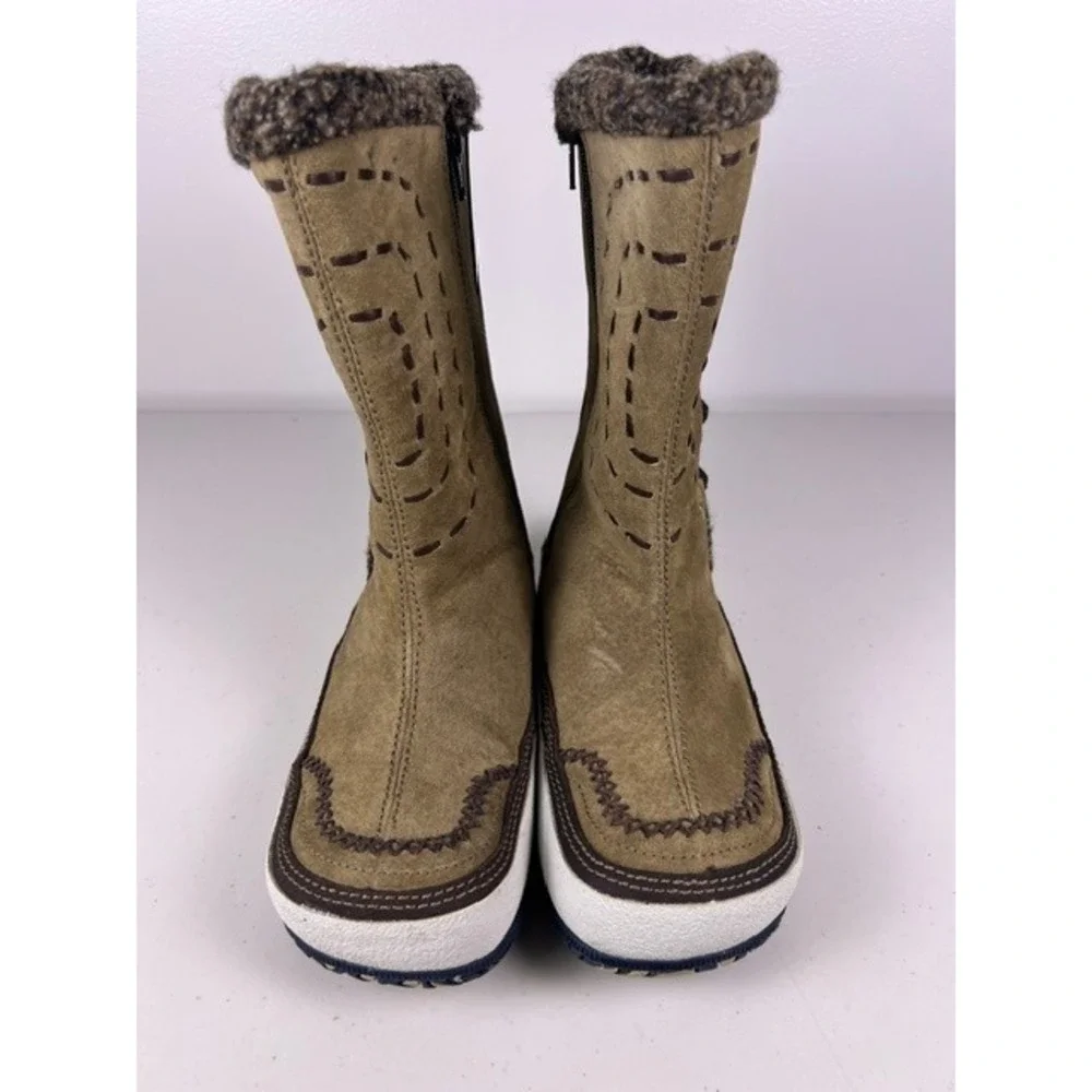 Merrell Puffin High Tan Suede Insulated Winter Boots Primaloft Womens 8 READ